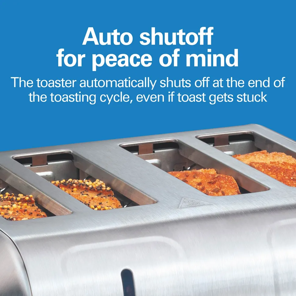 4 Slice Metal Toaster with Extra-Wide Slots