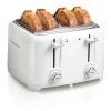4 Slice Toaster with Extra-Wide Slots, White
