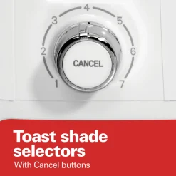 4 Slice Toaster with Extra-Wide Slots, White