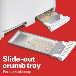 4 Slice Toaster with Extra-Wide Slots, White