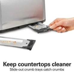 4 Slice Toaster with Extra-Wide Slots Stainless Steel