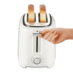 2 Slice Toaster with Extra-Wide Slots, White