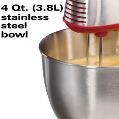 6 Speed Classic Stand Mixer, Red