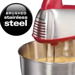 6 Speed Classic Stand Mixer, Red