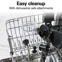 2 Speed Hand Blender with Whisk and Chopping bowl, Silver