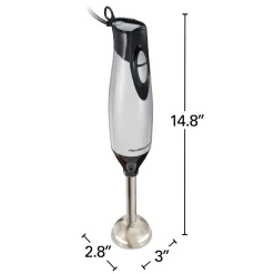 2 Speed Hand Blender with Whisk and Chopping bowl, Silver