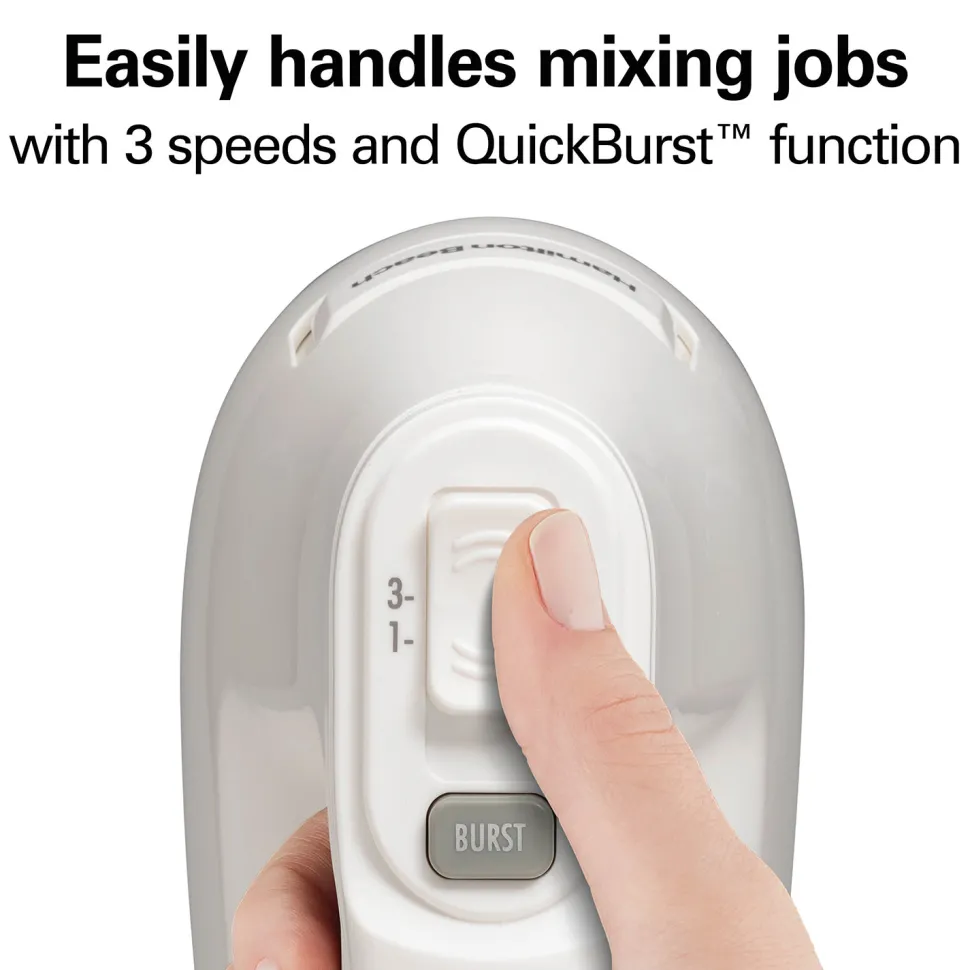 3 Speed Hand Mixer White
