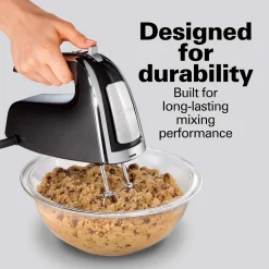 6 Speed Hand Mixer with Pulse and Snap-On Case