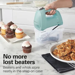 6 Speed Hand Mixer with QuickBurst™, Ice Blue