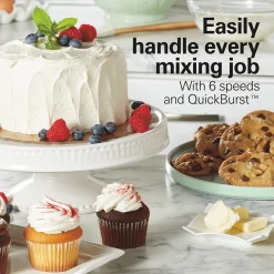 6 Speed Hand Mixer with QuickBurst™, Ice Blue