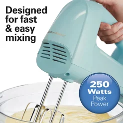 6 Speed Hand Mixer with QuickBurst™, Ice Blue