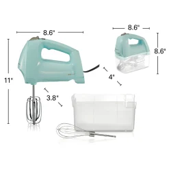 6 Speed Hand Mixer with QuickBurst™, Ice Blue