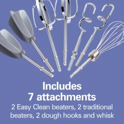 6 Speed Hand Mixer with Snap-On Case White