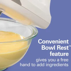 6 Speed Hand Mixer with Snap-On Case White