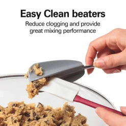 6 Speed Hand Mixer with Snap-On Case, Light Blue