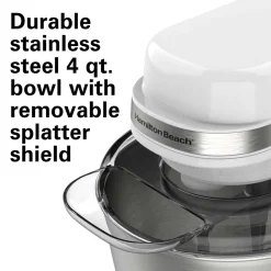 7 Speed Mixer, 4 Quart Capacity, White