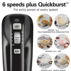6 Speed Performance Hand Mixer with Ultimate Speed Control