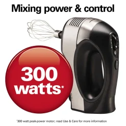 6 Speed Performance Hand Mixer with Case and Attachments