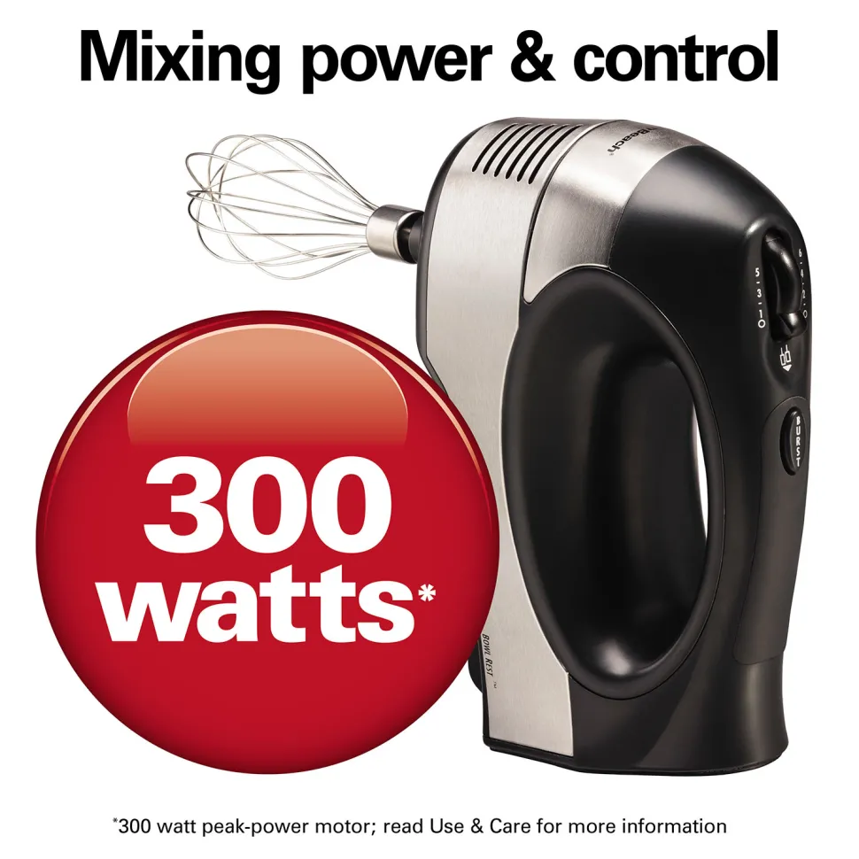 6 Speed Performance Hand Mixer with Case and Attachments