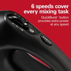 6 Speed Performance Hand Mixer with Case and Attachments