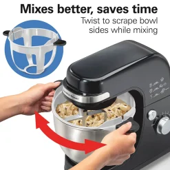 7 Speed Stack & Scrape™ Stand Mixer, Black