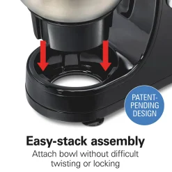 7 Speed Stack & Scrape™ Stand Mixer, Black
