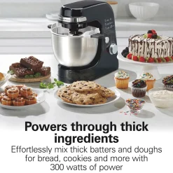7 Speed Stack & Scrape™ Stand Mixer, Black