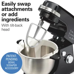 7 Speed Stack & Scrape™ Stand Mixer, Black