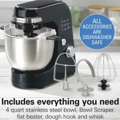 7 Speed Stack & Scrape™ Stand Mixer, Black