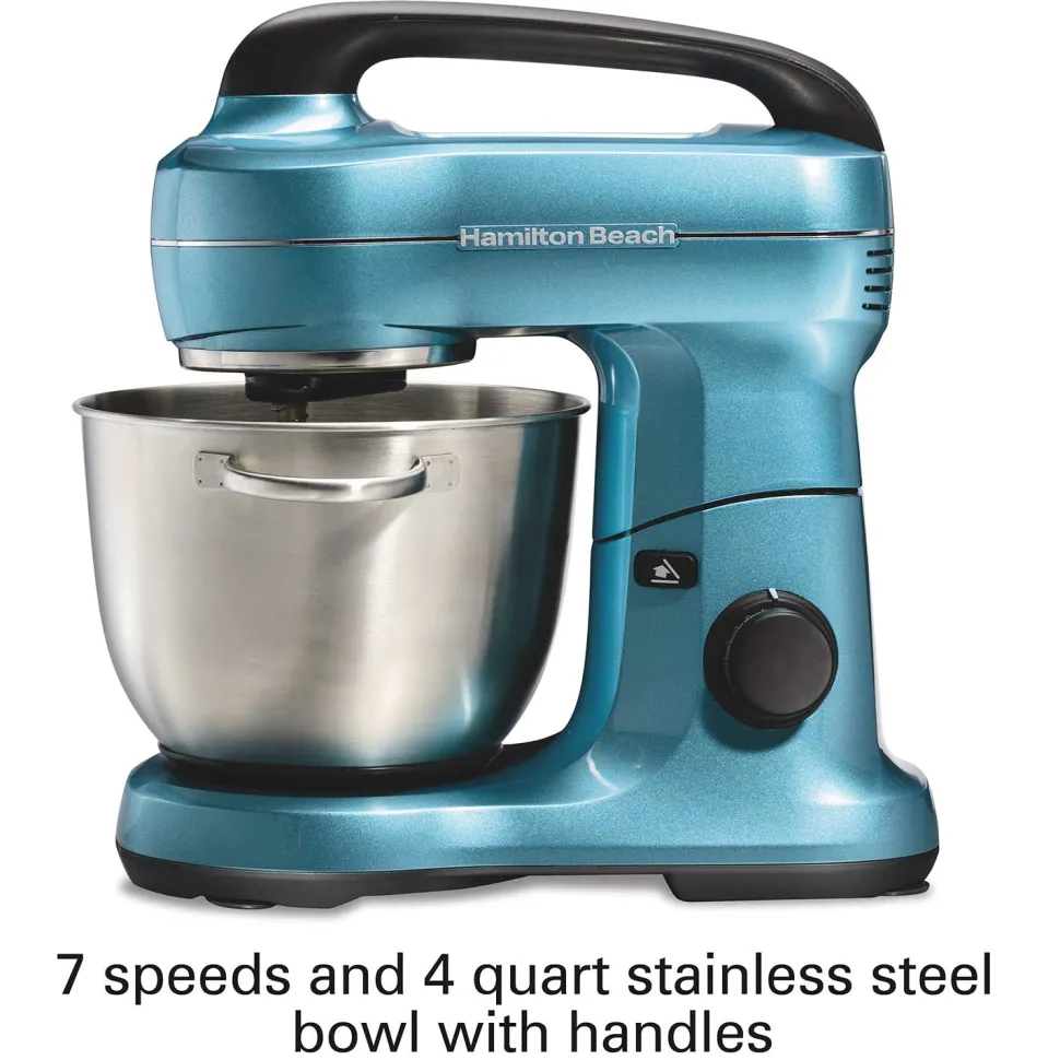 7 Speed Stand Mixer, 4 Quart, Blue
