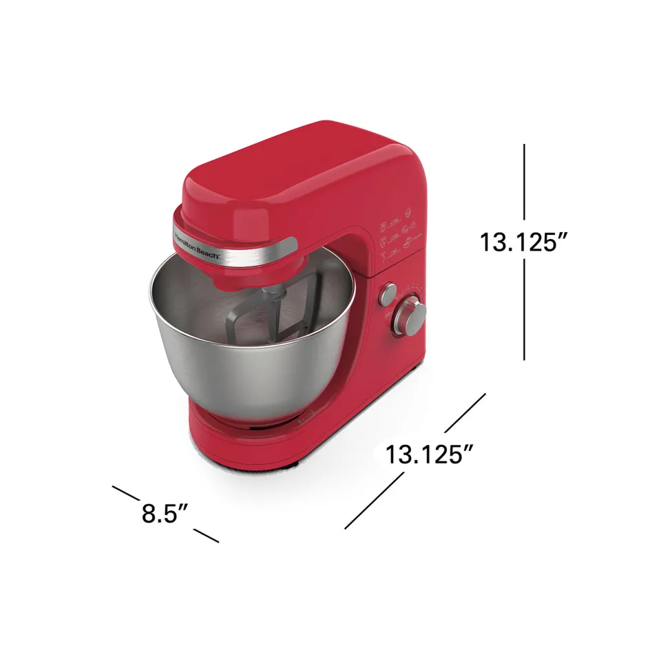 7 Speed Stand Mixer, 4 Quart Capacity, Red