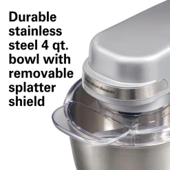 7 Speed Stand Mixer, 4 Quart, Silver