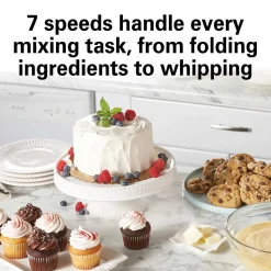 7 Speed Stand Mixer, 4 Quart, Silver