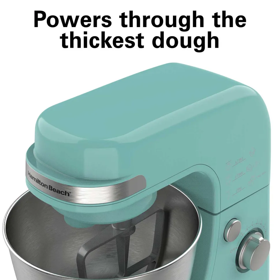 7 Speed Stand Mixer, 4 Quart, Aqua Blue