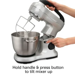 7 Speed Stand Mixer, 4 Quart, Silver