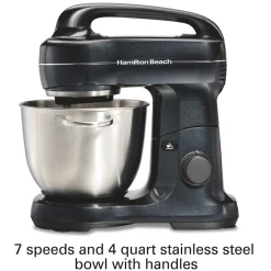 7 Speed Stand Mixer, 4 Quart, Black