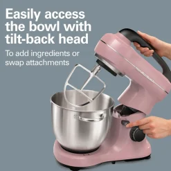 7 Speed Stand Mixer, 4 Quart, Rose