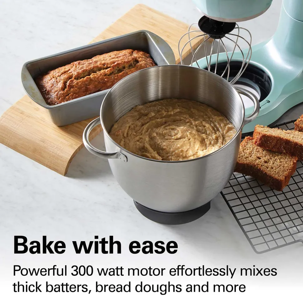 7 Speed Stand Mixer, 4 Quart, Aqua
