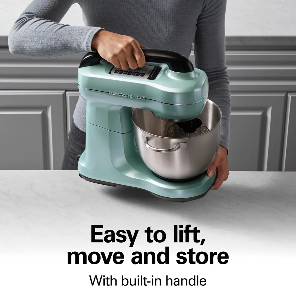 7 Speed Stand Mixer, 4 Quart, Aqua