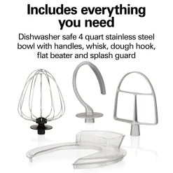 7 Speed Stand Mixer, 4 Quart, Pearly White