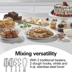 6 Speed Stand Mixer, Aqua Blue