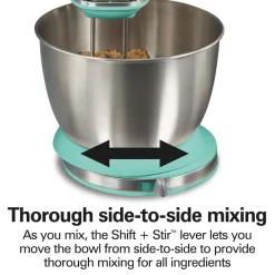 6 Speed Stand Mixer, Aqua Blue