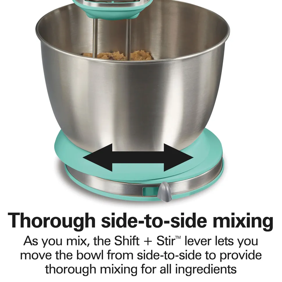 6 Speed Stand Mixer, Aqua Blue