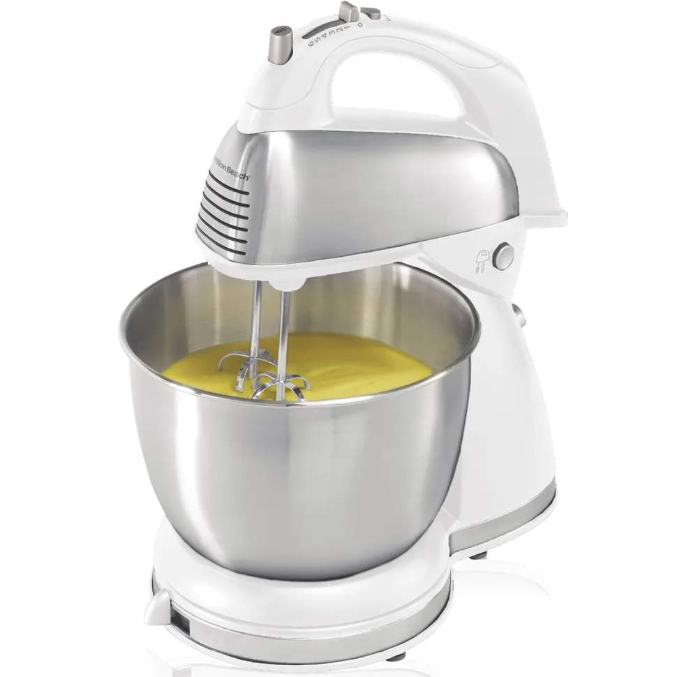 6 Speed Stand Mixer, White