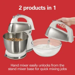 6 Speed Stand Mixer, White