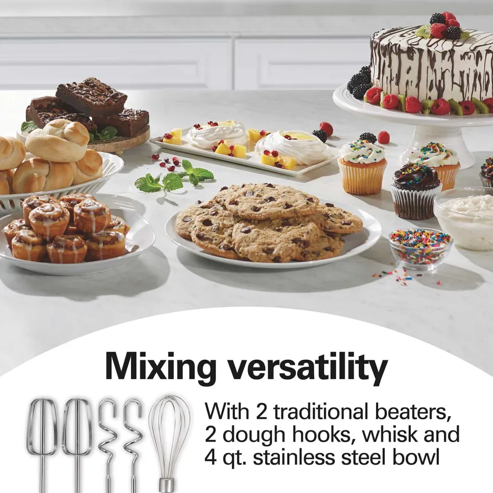 6 Speed Stand Mixer, White