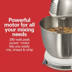 6 Speed Stand Mixer, White