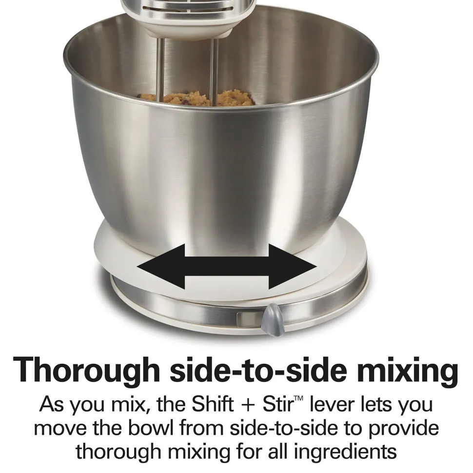 6 Speed Stand Mixer, White