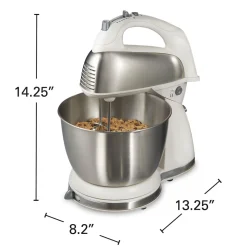 6 Speed Stand Mixer, White