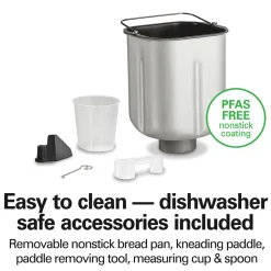 Artisan Dough & Bread Maker, White&Stainless